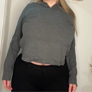 Long sleeve grey shirt womens